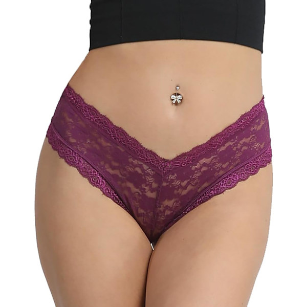 ishie Sexiga V-rygg Criss Cross Trosor Lila 2 Small