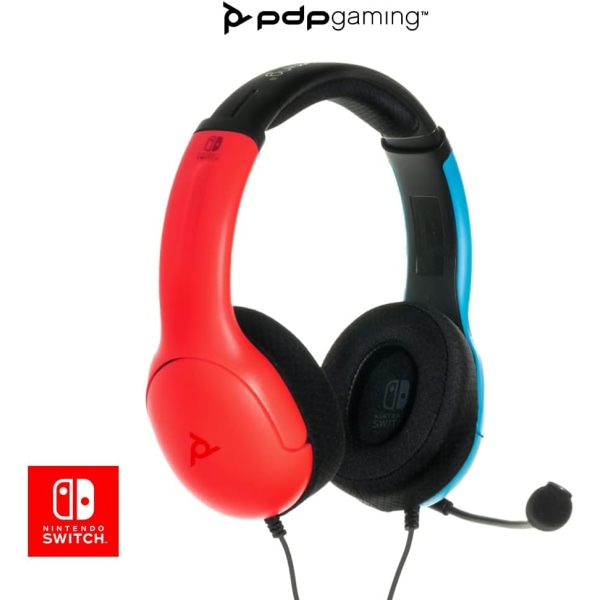 P Gaming LVL40 Wired Stereo Gaming Headset: Neon Pop - Nintendo Switch, 500-162-NA-BLRD