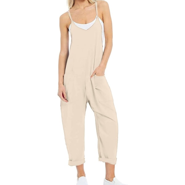 nul Damer Casual Jumpsuits Ljus Beige Small