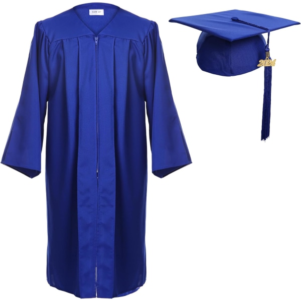 rara Matte Graduation Cap and Gown Tassel Set Blå X-Large 54(5'9\\-5'11\\)