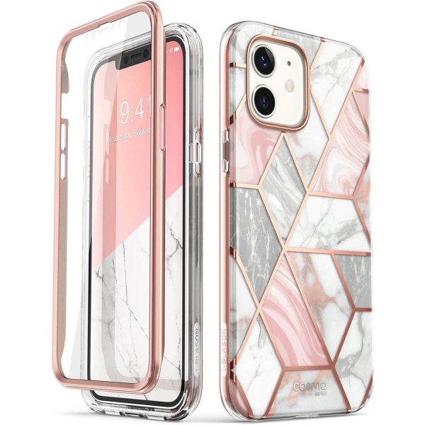 lason Cosmo Series- case för iPhone 12 Pro Max 6,7 tum (2020 års utgåva), smalt, stilfullt case med inbyggd flerfärgad kropp