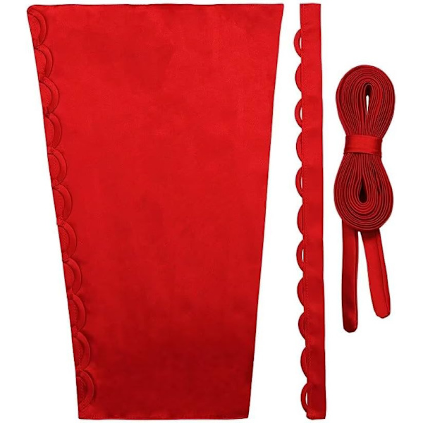 UIRY Damkorsage Kit Spets Upp Dragkedja Ersättning Justerbar Satin Korsett Kit för Bal Klänningar Röd 20