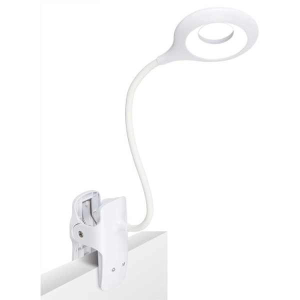 LING 28 LED-läslampa, 3 färger 3 ljusstyrka ögonskyddsboklampa, USB-laddningsbar läslampa, pekkontroll skrivbordslampa, flexibel 360°