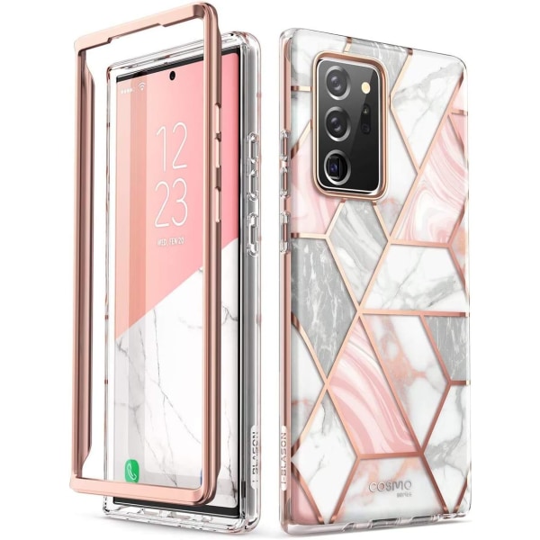 lason Cosmo Series- case designad för Galaxy Note 20 Ultra 5G (2020 release), skyddande bumper-marmordesign utan Bui-marmor