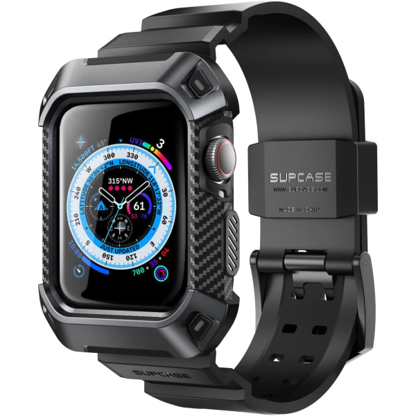 CASE [Unicorn Beetle Pro] Designad för Apple Watch Series 6/SE/5/4 [40mm], Robust case med remband (svart svart