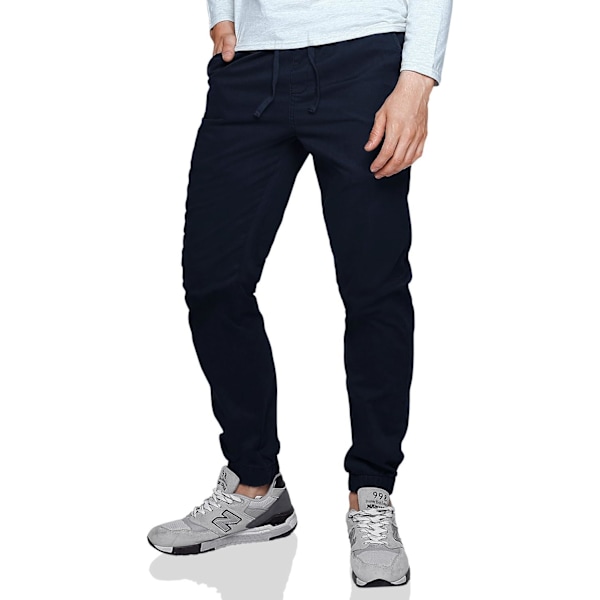 ch herr Chino Jogger byxor blå 40