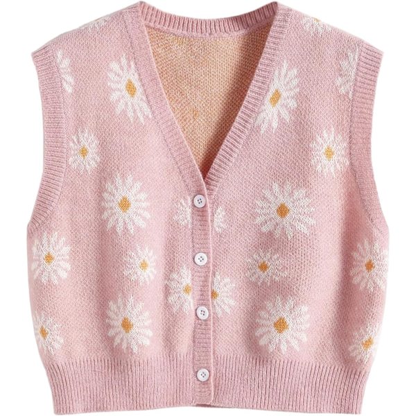 pels Argyle Sweater Vest Kvinnor y2k Rutig Stickad Streetwear Preppy Stil V-halsad Kort Stickad Skoltröja för Flicka