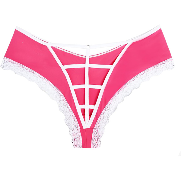 ishie Twilight Strappy Back Panties Vit Rosa Stor