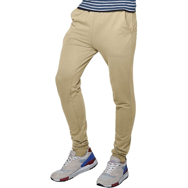 ch Herr Elastisk Midja Jogger Sweatpants Casual Byxor #5054 Aprikos 30