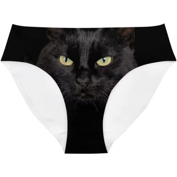 intresse Dammode Sexig Rolig Stygg Utskrift Söta djur Underkläder Trosor Black Cat Medium