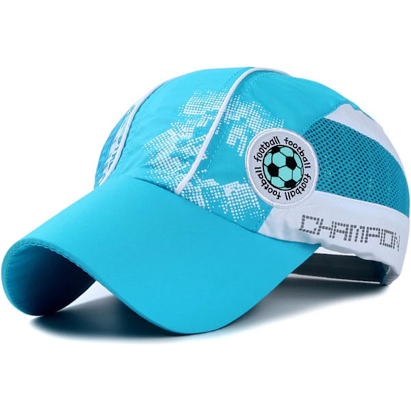 racy Barn Kids Snabbtorkande Solhatt Sommar UV-skydd Mössa Justerbar Mesh Sportmössa Sky Blue 52-54