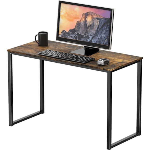 Hemmakontor 100cm Datorbord, Svart Rustik Brun 32-Tum