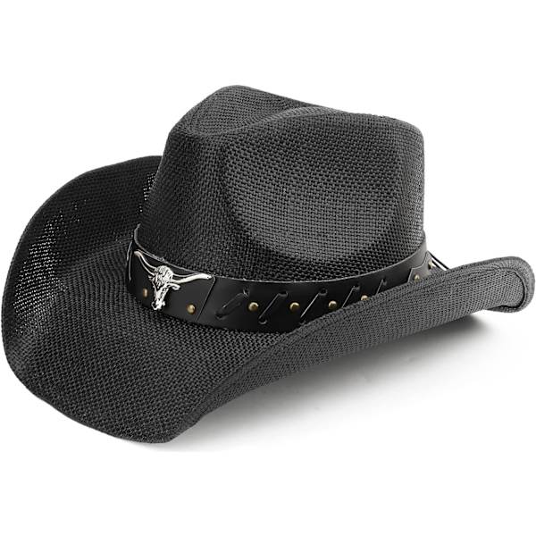esh Vuxen Sol Halm Western Cowboyhatt Färgad