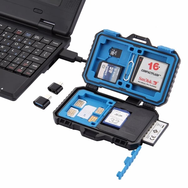 Mory Card Reader Lush + Card Case 22 i 1 USB 3.0 SD CF TF Card Reader med OT