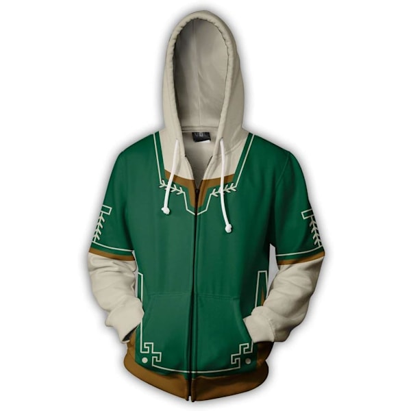 Cosplay Legend of Zelda Breath of The Wild Twilight Princess Känguru  Hoodies - Unisex Pullovertröjor Classic Link Large