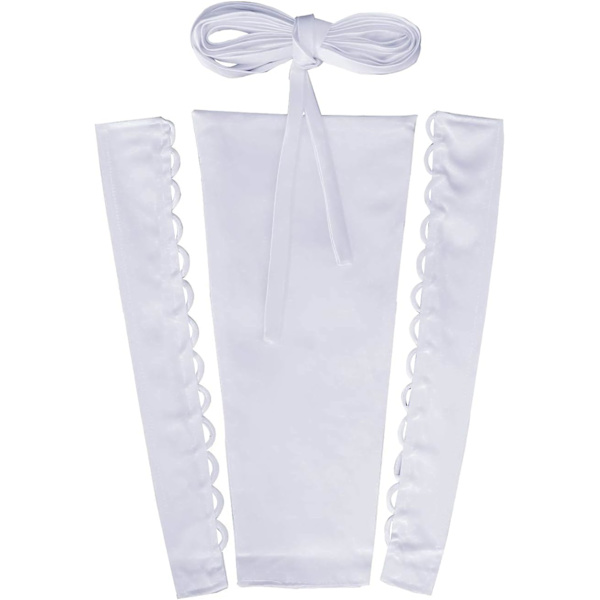 set Back Kit Lace up för kvinnors klänning Loops Extender bröllopsklänning dragkedja ersättning justerbar passform satin vit 14
