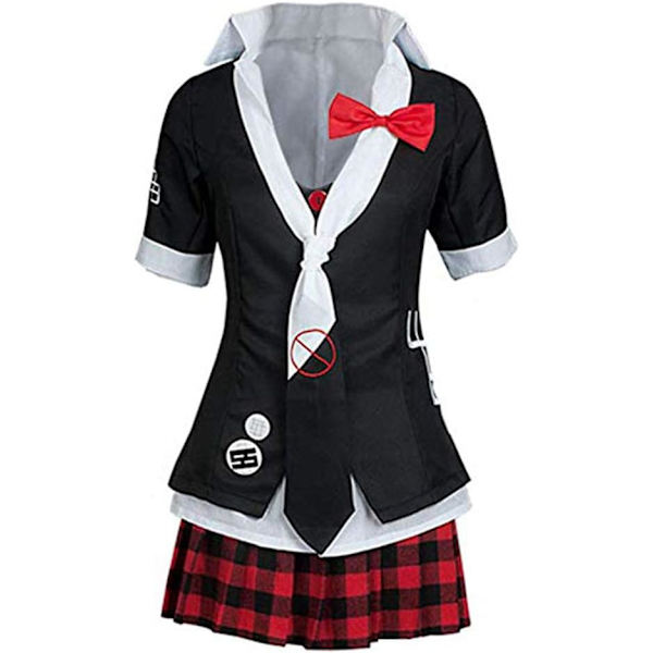 ai Danganronpa Junko Enoshima Cosplay Kostym Uniform Klänning för Kvinnor (m) Svart