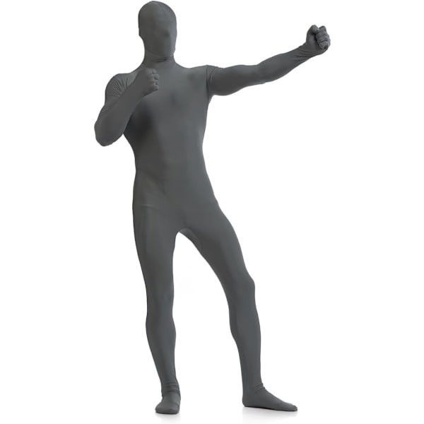 ler herr och dam spandex helkropp zentai kostym body mörkgrå small