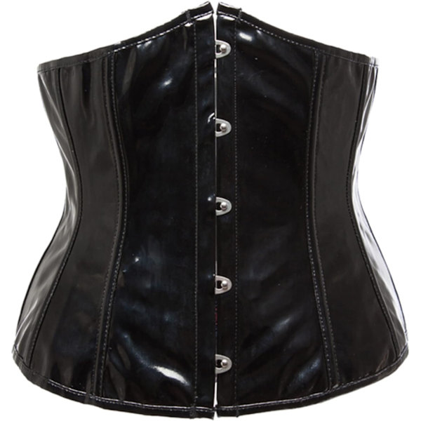vila.Y Fashion Corset Dam Sexig Nät Underbust Shaper Korsett Svart Blank Pvc Liten