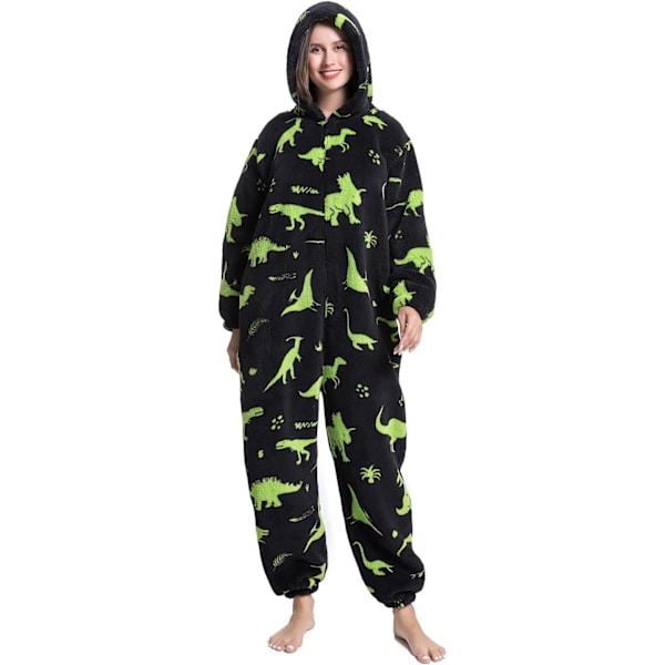 FLICKA Onesie för kvinnor Fleece Onesie Pyjamas Djur Unisex Vuxen Cosplay Huvtröja Flanell Sovkläder Fluffy Plysch Pyjamas