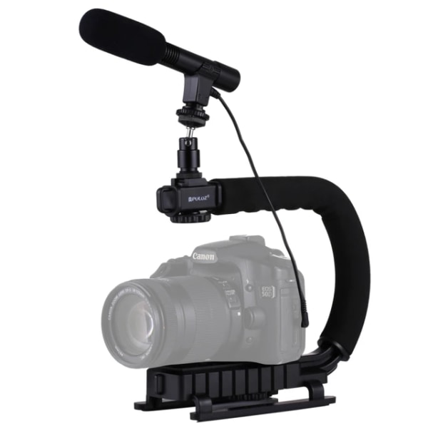 Hg U / C Portable Shape Handheld DV Stabilizer Support + Microphone Kit Shotgu