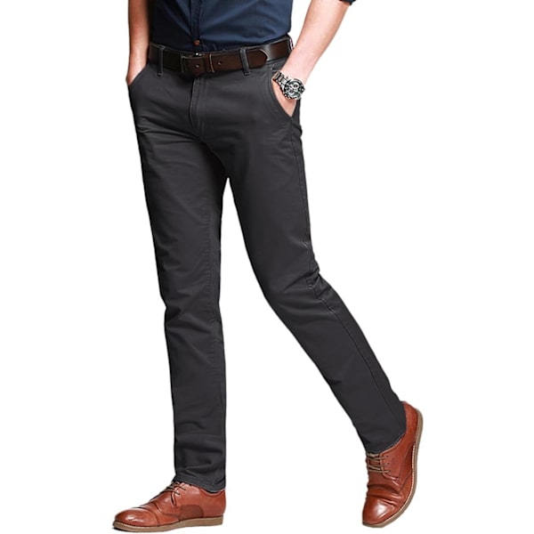 ch herr Slim Tapered Stretchy Casual byxor 8106 grå 38W x 31L