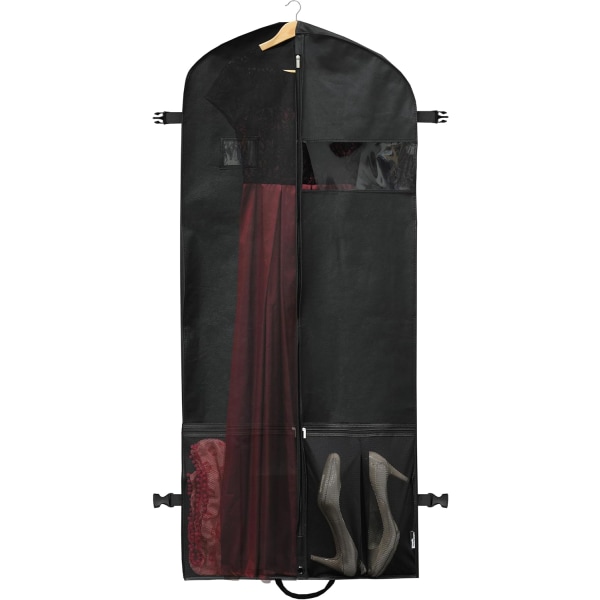 pleHouseware 60-tums kraftig plaggväska för kostymer, smoking, klänningar, rockar 54-tums lång med fickor