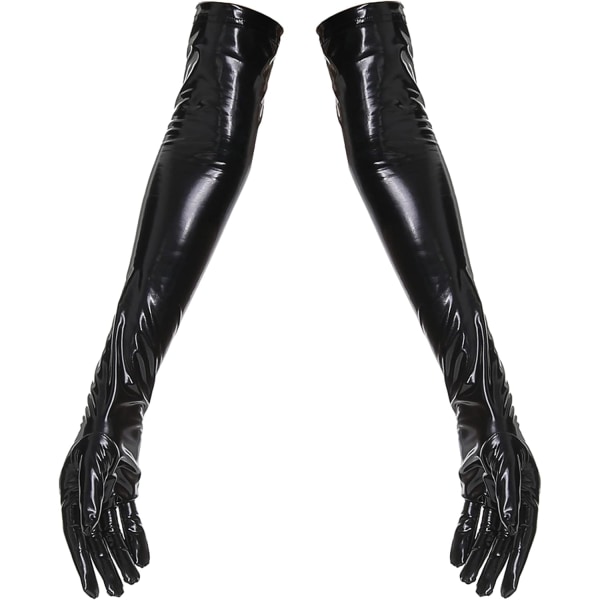 egy dam konstläder kjol med hög midja med delad dragkedja Minikjol Bodycon Stretch-kjolar Svarta handskar Stora