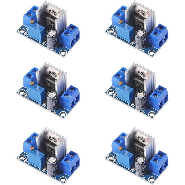 NN 6 st LM317 DC-DC-omvandlare Buck Step Down-kretskortmodul Justerbar spänningsregulator Strömförsörjning