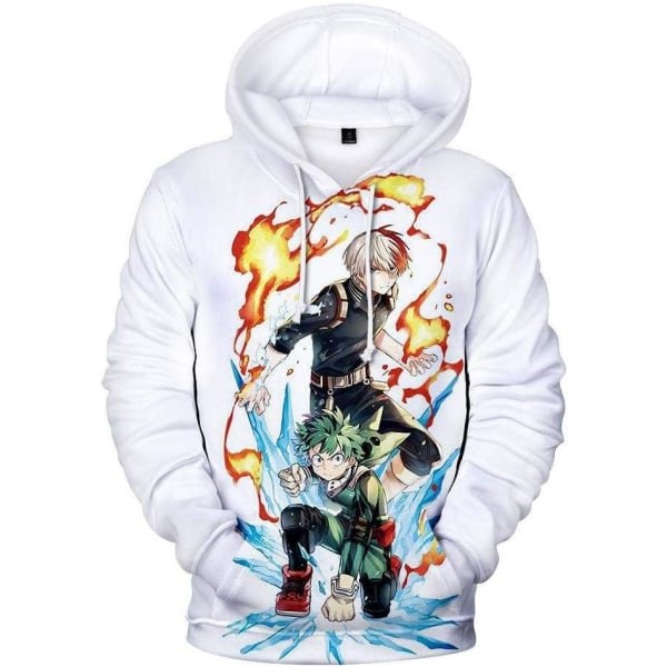 För Cosplay MHA För Cosplay Hoodie Boku Anime Dragsko Tröja Kängurufickor För Unisex Vuxen  XX-Large