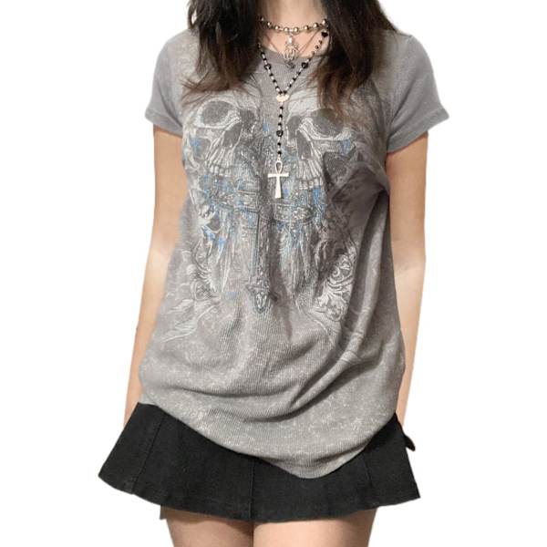 Kvinnor Vintage Fairy Grunge Randig Långärmad Skjorta Slim Fit Fick Fram Gotisk Hoodies Färgblock Tunika Toppar