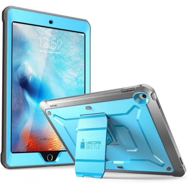 CASE iPad 9.7 Case 2018/2017, [Unicorn Beetle PRO Series] Robust case för hela kroppen med inbyggt skärmskydd Blue