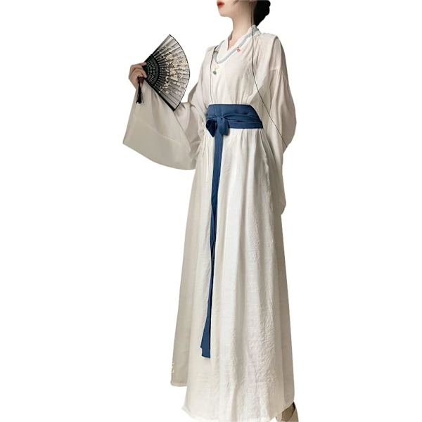 nese Qing-dynastin prinsessklänning De åtta bannrarna Manchu lång kunglig kappa klänning scenkläder 21# Vit medium