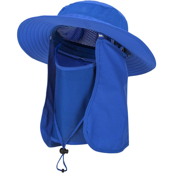 Utomhus solhatt UPF 50 skydd Boonie vattentät fiskekeps för män och kvinnor ansiktsmask sommar avtagbar mesh nack ansiktsflik hatt