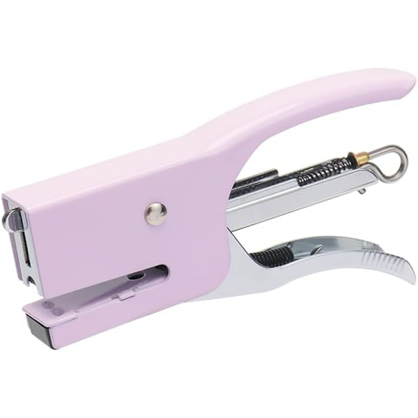 Mini häftapparat, söt handhållen skrivbordsstapler, mintgrön häftapparat, metallhandhållen häftapparat för skrivbord, kraftig lila färg