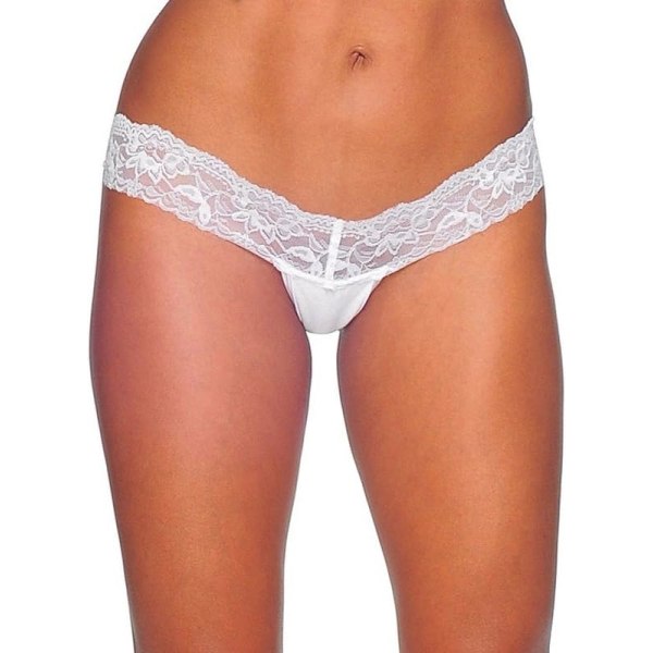 yZone Women's Lace and Lycra String White One Size