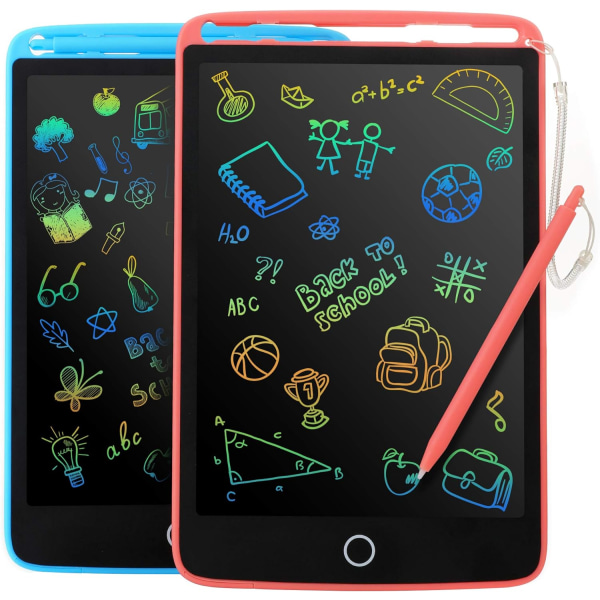 ack LCD-skrivplatta för barn - 8,5 tums tavla färgglad skärmritning Doodle Scribbler Pad Lärande pedagogisk leksak - för 3-6 år gammal pojkeflicka (Bl