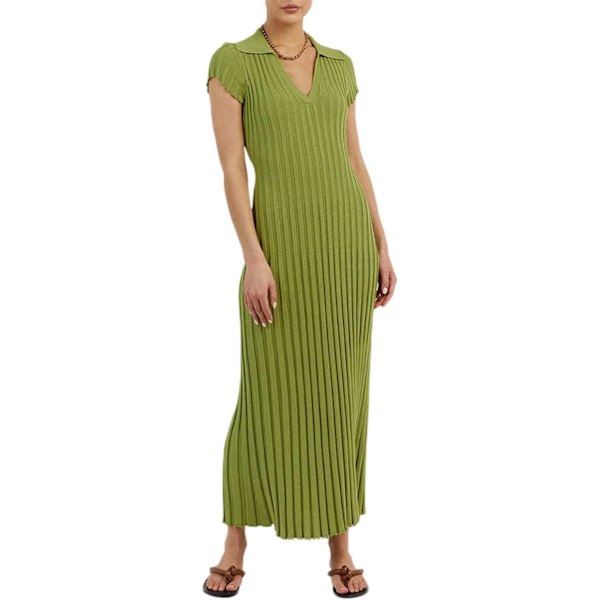 KABEILA Dam Sexig Lång Maxiklänning V-hals Rygglös Slim Fit Pennklänning Bodycon Festklänning G-y V-hals Grön Liten