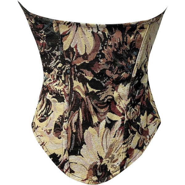 vila.Y Fashion Korsett Kvinnors Vintage Spets Benad Renaissance Korsett Svart Daisy XX-Large