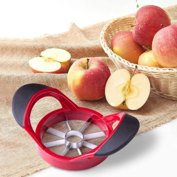 le Slicer Corer, 3.5 tum rostfritt stål äppelslicer Corer med 8 supervassa blad och halkfritt handtag, P