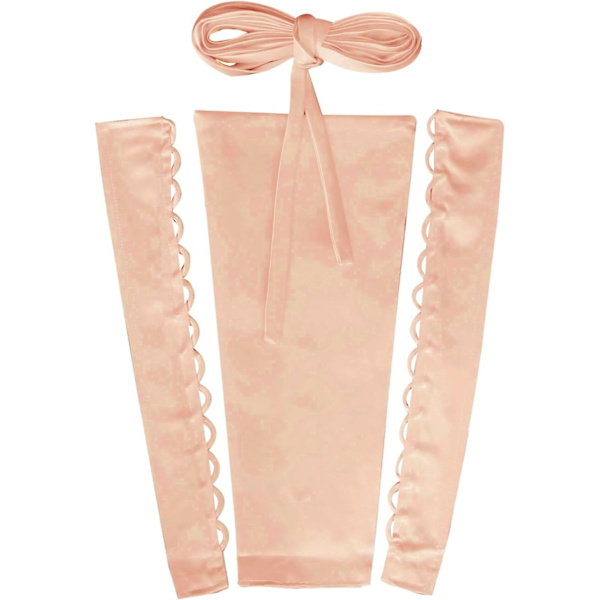 set Back Kit Lace up för kvinnors klänningsöglor Extender Bröllopsklänning Dragkedja Ersättning Justerbar Passform Satin Blush 14