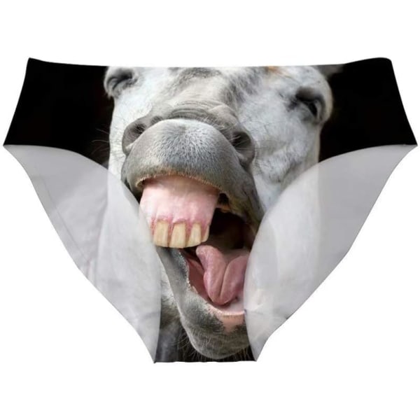 lukee Sexiga underkläder för kvinnor Djurmode Bikinitrosor Byxor Bachelorette Party Rolig häst Liten