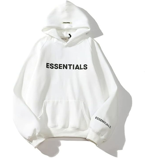 liv Herr Hip Hop Hoodie Bokstäver Hoodies Casual Sweatshirt Pullover Sportkläder Träningsoverall Med Ficka Vit X-Large