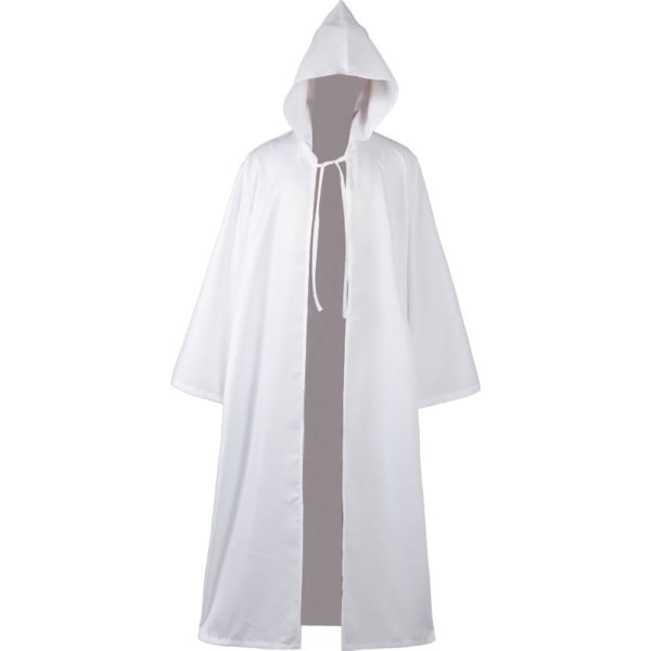 playsky Herr Tunika Huvad Robe Halloween Kostym Knight Cloak Vit Stor