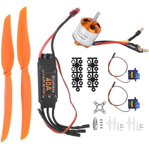 4n 1 Helikoptertillbehör Set A2217 1100KV Borstlös Motor 40A ESC SG90 9G Micro   1100KV Motor + 40A ESC + 9G Servo+ 1060 Propeller