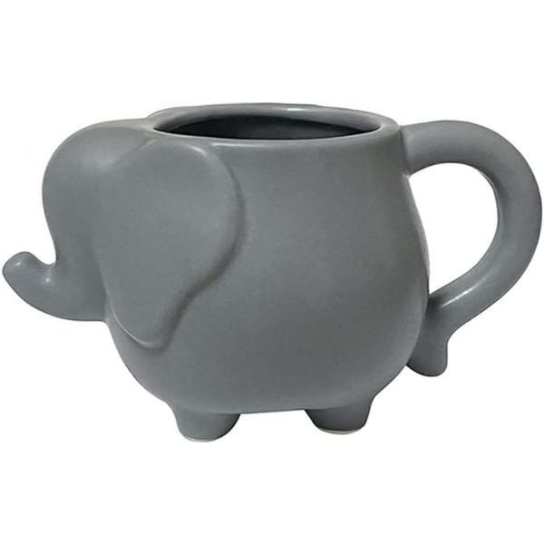 acona 3D Keramisk Relief Elefant Kaffe Mugg Mjölkkopp med Handtag 1st
