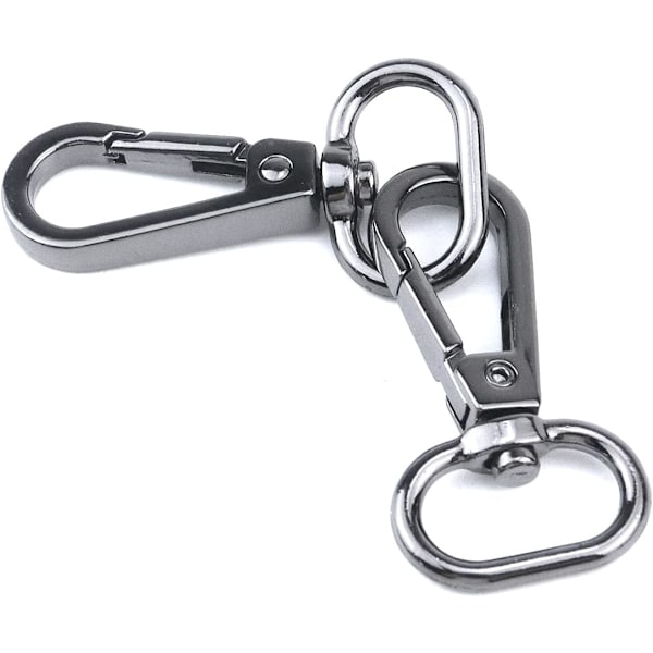 hall 10PCS Metall Swivel Hummerlås Klo Swivel Clip Böjd Oval Hummerlås Trigger Clips Snäpphakar Push Gate Snap Gunblack 0.76\" Oval