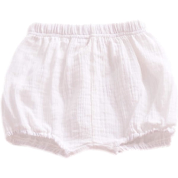 YO Nyfödd Toddler Baby Flickor Barn Bomull Linne Bloomer Shorts Cover Vit-2 2-3T