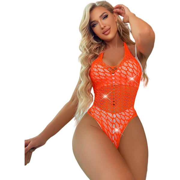 s Daisy-Fishnet Lingerie Bodysuit Rainbow Mesh Lingerie Women Strapless Mini Dress Hollow Out Strapless Hollow Sleepwear Style H