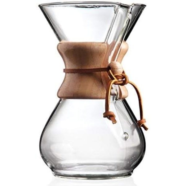 CMEX CFCM-6A Classic Series, Pour-Over Glaskaffebryggare, 6-koppars - Exklusiv förpackning, Klar